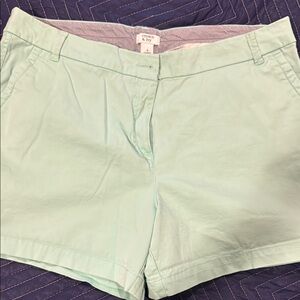 Crown & Ivy Green Bermuda Shorts Tailored Cotton Blend